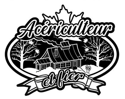 Autocollant acériculteur et fier format vitre et véhicule